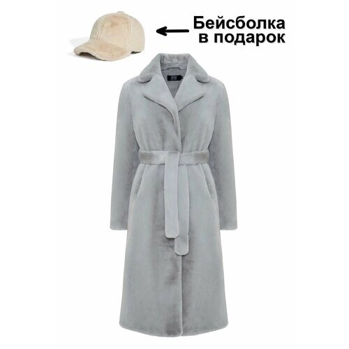 Шуба SAS womanswear, размер S (42-44), серый