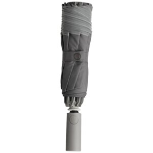 Смарт-зонт автомат, 2 сложения, обратное сложение, чехол в комплекте, со светоотражающими элементами, серый