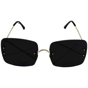 Солнцезащитные очки BentaL, квадратные, оправа: пластик, с защитой от УФ, поляризационные, для женщин, золотой