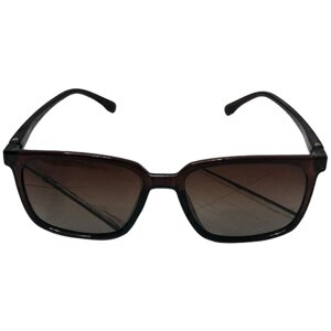 Солнцезащитные очки BentaL, прямоугольные, оправа: пластик, с защитой от УФ, коричневый