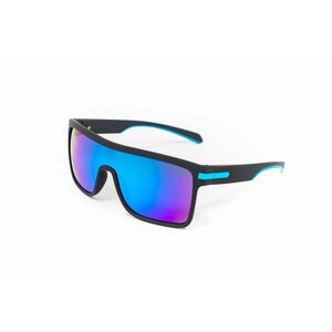 Солнцезащитные очки BRENDA, монолинза, спортивные, с защитой от УФ, зеркальные, поляризационные, черный