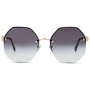Солнцезащитные очки BVLGARI, бабочка, оправа: металл, градиентные, с защитой от УФ, для женщин, розовый
