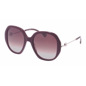 Солнцезащитные очки CAROLINA HERRERA, квадратные, оправа: пластик, для женщин, коричневый