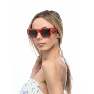 Солнцезащитные очки Christian Lafayette CLF6210, квадратные, оправа: пластик, для женщин, красный