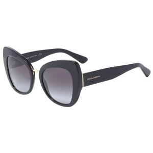 Солнцезащитные очки DOLCE & GABBANA, бесцветный, черный