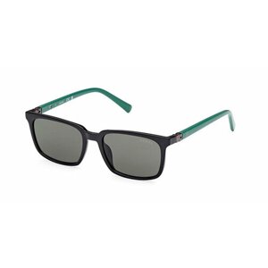 Солнцезащитные очки GUESS GUS 9236 05N, круглые, оправа: пластик, для мужчин, черный