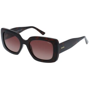 Солнцезащитные очки Invu, квадратные, ударопрочные, поляризационные, с защитой от УФ, градиентные, для женщин, коричневый