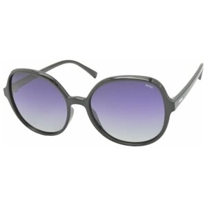 Солнцезащитные очки Invu, стрекоза, оправа: пластик, с защитой от УФ, градиентные, для женщин, черный