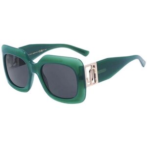 Солнцезащитные очки Jimmy Choo, бесцветный, зеленый