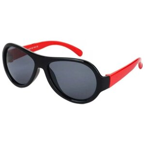 Солнцезащитные очки Keluona, авиаторы, оправа: пластик, гибкая оправа/дужки, поляризационные, черный