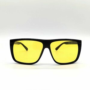 Солнцезащитные очки , квадратные, оправа: пластик, поляризационные, с защитой от УФ, для мужчин, черный