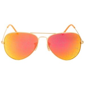 Солнцезащитные очки Loris, авиаторы, оправа: металл, золотой