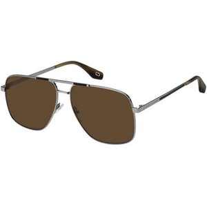 Солнцезащитные очки MARC JACOBS, авиаторы, оправа: металл, для мужчин, серебряный