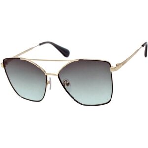 Солнцезащитные очки Max & Co., квадратные, оправа: металл, с защитой от УФ, градиентные, для женщин, золотой