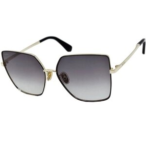 Солнцезащитные очки Max Mara, кошачий глаз, оправа: металл, градиентные, с защитой от УФ, для женщин, золотой