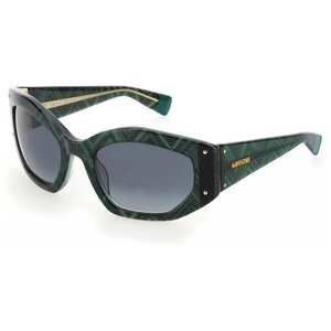 Солнцезащитные очки Missoni, прямоугольные, оправа: пластик, для женщин, зеленый