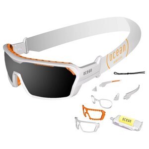 Солнцезащитные очки OCEAN, монолинза, ударопрочные, спортивные, поляризационные, с защитой от УФ, устойчивые к появлению царапин, белый