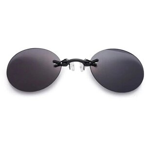 Солнцезащитные очки , овальные, оправа: металл, с защитой от УФ, черный