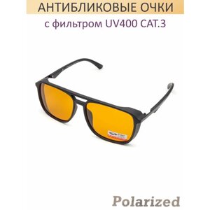 Солнцезащитные очки Polar Eagle PE8305 orange водительские, авиаторы, оправа: металл, тактические, с защитой от УФ, поляризационные, черный