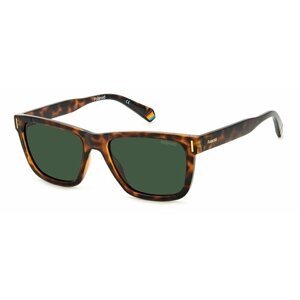 Солнцезащитные очки Polaroid, коричневый, зеленый
