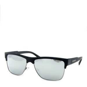 Солнцезащитные очки , прямоугольные, оправа: пластик, с защитой от УФ, поляризационные, для мужчин, черный
