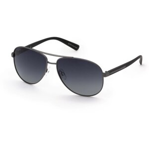 Солнцезащитные очки StyleMark, авиаторы, оправа: металл, поляризационные, с защитой от УФ, градиентные, устойчивые к появлению царапин, для мужчин, черный