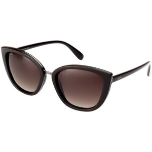 Солнцезащитные очки StyleMark, кошачий глаз, оправа: металл, поляризационные, с защитой от УФ, градиентные, устойчивые к появлению царапин, для женщин, коричневый