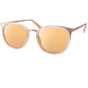 Солнцезащитные очки StyleMark, панто, оправа: металл, поляризационные, с защитой от УФ, зеркальные, устойчивые к появлению царапин, для женщин, коричневый