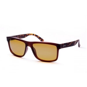 Солнцезащитные очки StyleMark, прямоугольные, поляризационные, с защитой от УФ, устойчивые к появлению царапин, для мужчин, черепаховый