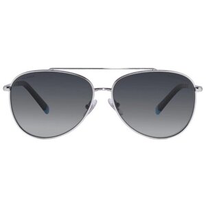 Солнцезащитные очки Tiffany, серебряный, серый