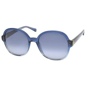 Солнцезащитные очки TOMMY HILFIGER, круглые, оправа: пластик, градиентные, с защитой от УФ, для женщин, синий