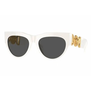 Солнцезащитные очки Versace, кошачий глаз, оправа: пластик, для женщин, белый