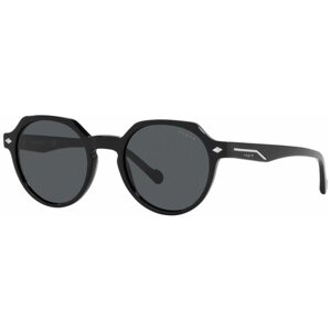 Солнцезащитные очки Vogue eyewear, круглые, оправа: пластик, поляризационные, с защитой от УФ, для мужчин, черный