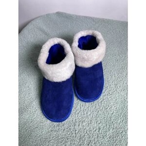 Тапочки Original Fur company, размер 34, синий