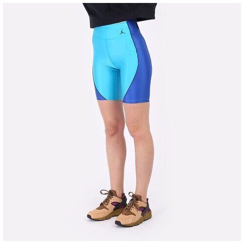 Велосипедки Jordan Mid-Rise Bike Shorts, размер L, голубой