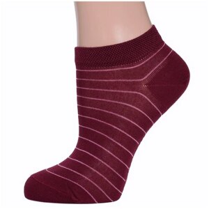 Женские носки Grinston средние, вязаные, размер 23, бордовый