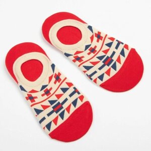 Женские носки Minaku, размер 36-39, бежевый, красный