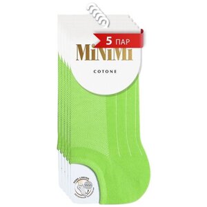 Женские носки MiNiMi укороченные, 5 пар, размер 39-41, зеленый