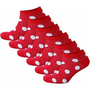 Женские носки STATUS укороченные, 6 пар, размер 25, красный