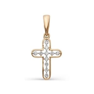 Золотой крест с бриллиантом 8-262
