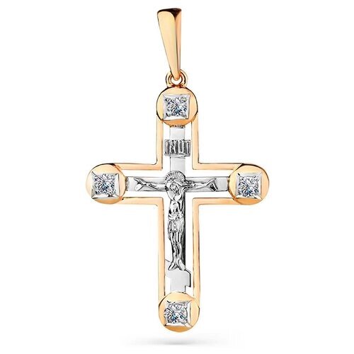 Золотой крест с бриллиантом 8-480408-00-00 Master Brilliant