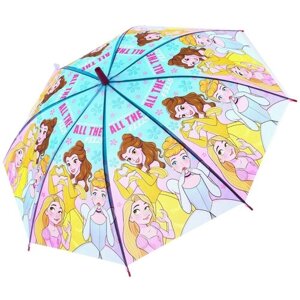 Зонт детский для девочек. Disney "Принцессы", 8 спиц d=86см