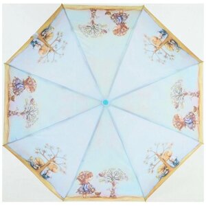 Зонт Lamberti, автомат, купол 98 см., система «антиветер», чехол в комплекте, для девочек, голубой