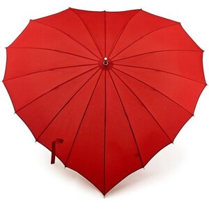 Зонт-трость FULTON, механика, купол 100 см., 16 спиц, для женщин, красный
