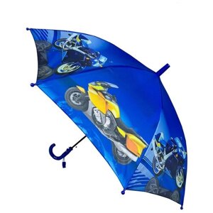 Зонт-трость Meddo, полуавтомат, купол 84 см., для мальчиков, синий