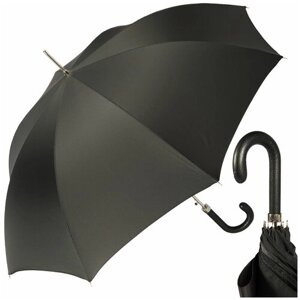 Зонт-трость Pasotti, механика, для мужчин, серебряный, черный