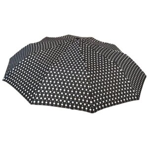 Зонт женский полуавтомат в горошек Universal Umbrella, черный