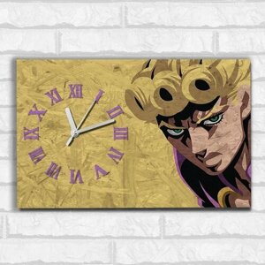 Настенные бесшумные часы ОСБ со смещенным циферблатом Аниме ДжоДжо (JoJo’s Bizarre Adventure, аниме, fantasy, Невероятные приключения ДжоДжо, супергерои, Дио Брандо) - 814