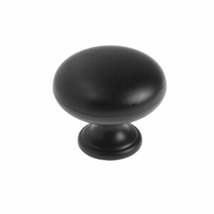 Ручка-кнопка CAPPIO, РК120, d=32 мм, пластик, цвет черный (комплект из 24 шт)