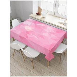 Скатерть прямоугольная JoyArty на кухонный стол "Горы призм" из оксфорда, 180x145 см
